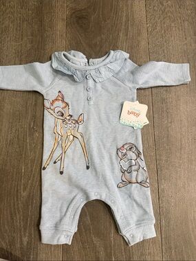Disney Light Blue Bambi & Thumper Footie Romper